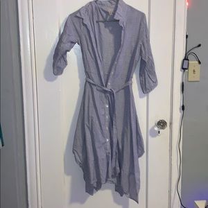 asymmetrical striped dress